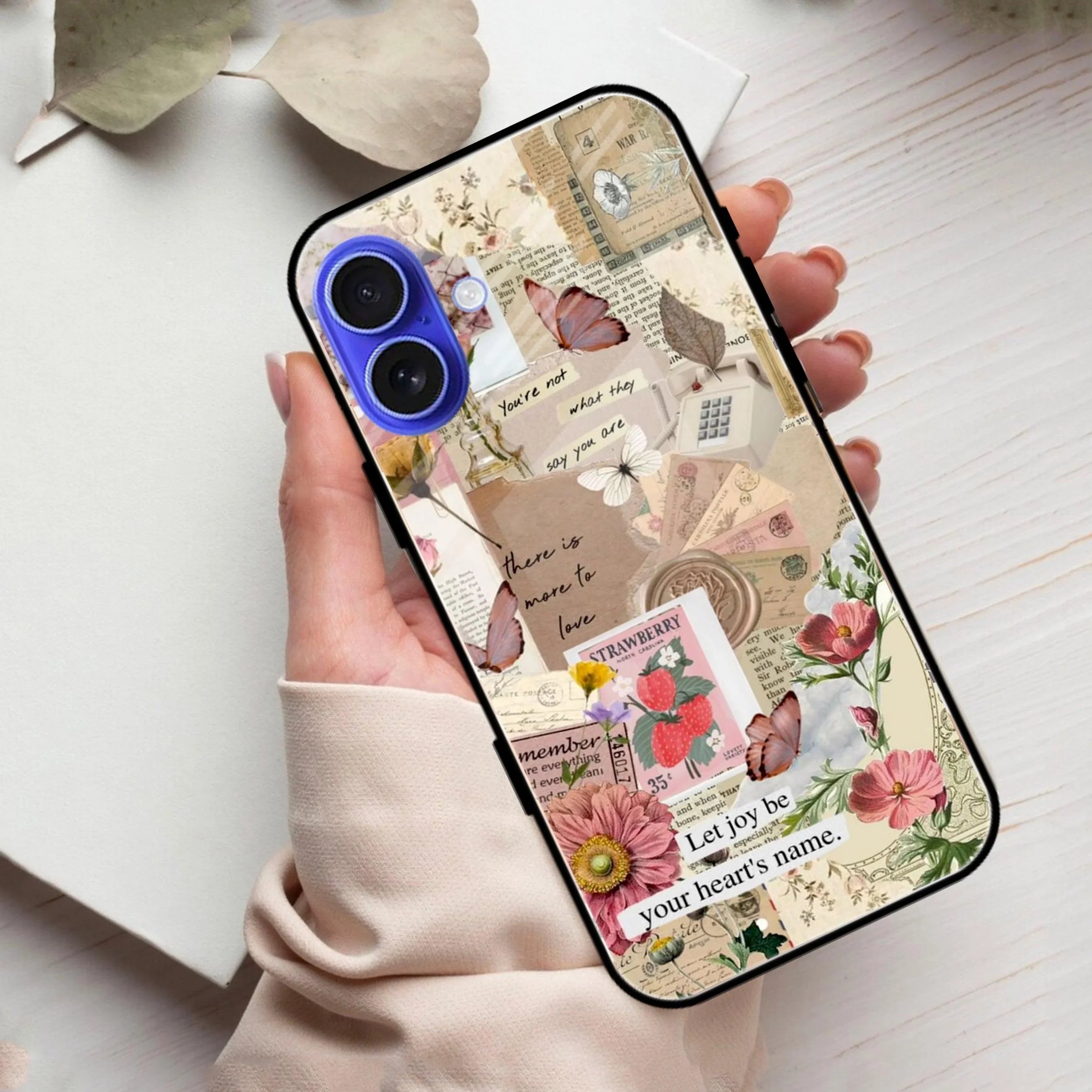 Vintage Vibes Glass Case Cover For iPhone - ShopOnCliQ