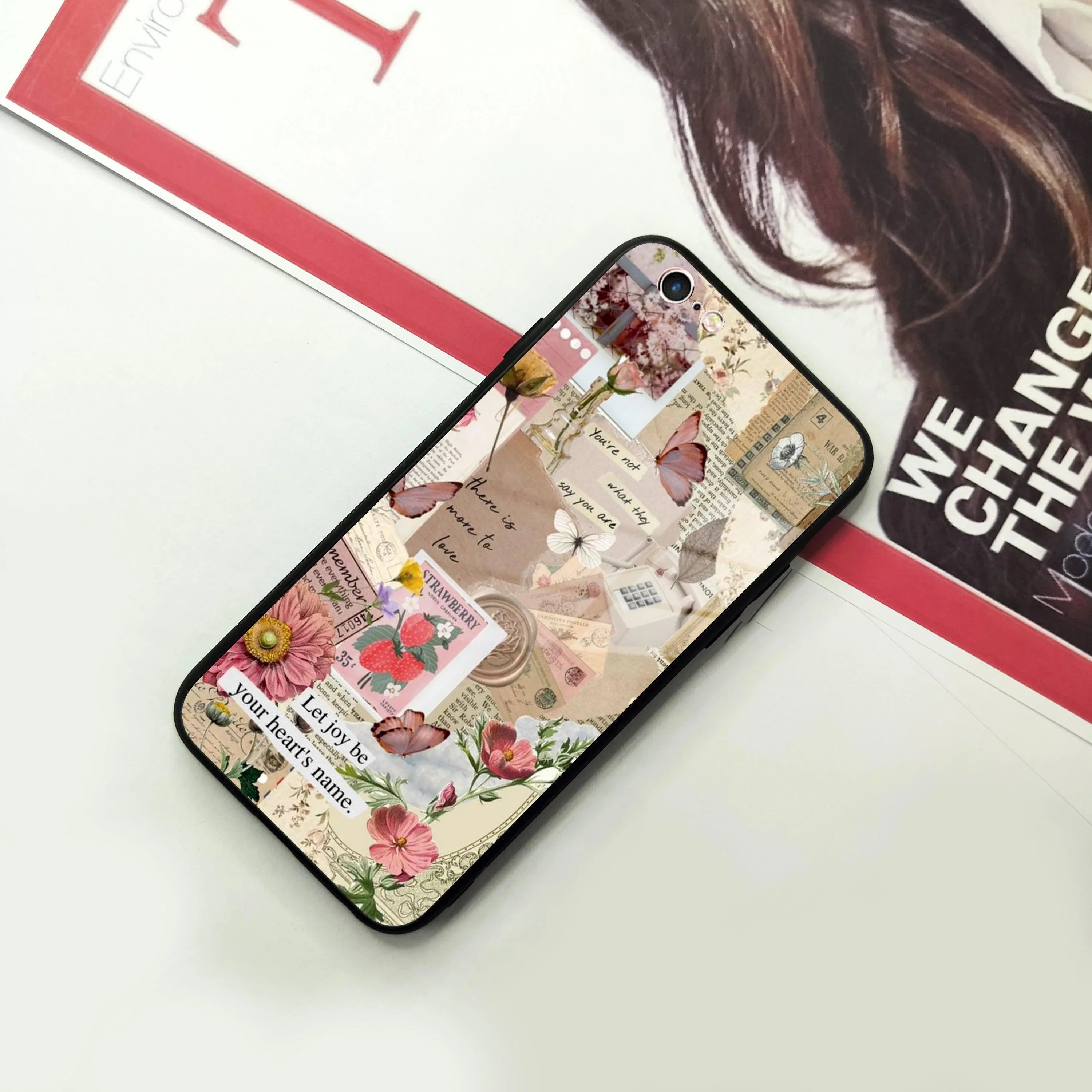 Vintage Vibes Glass Case Cover For iPhone - ShopOnCliQ