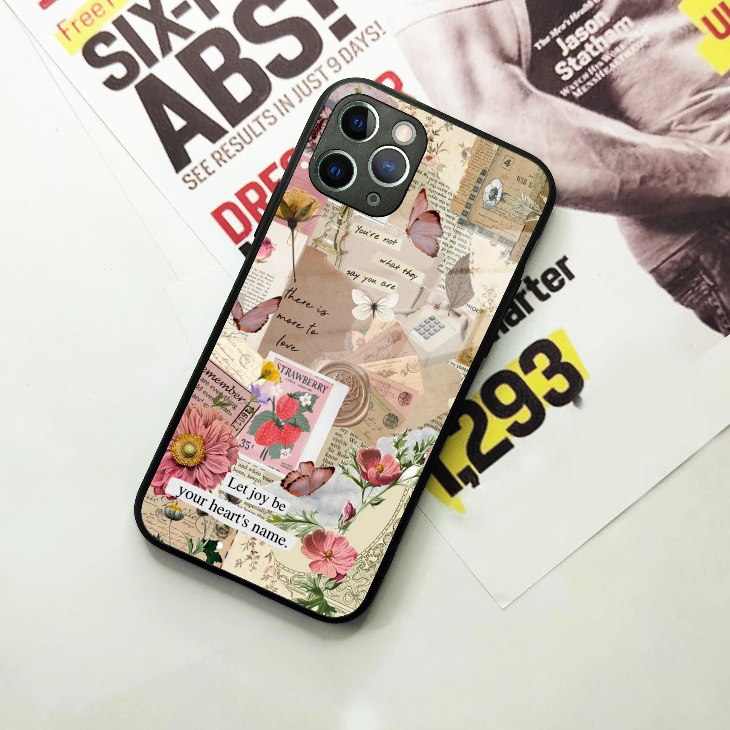 Vintage Vibes Glass Case Cover For iPhone - ShopOnCliQ