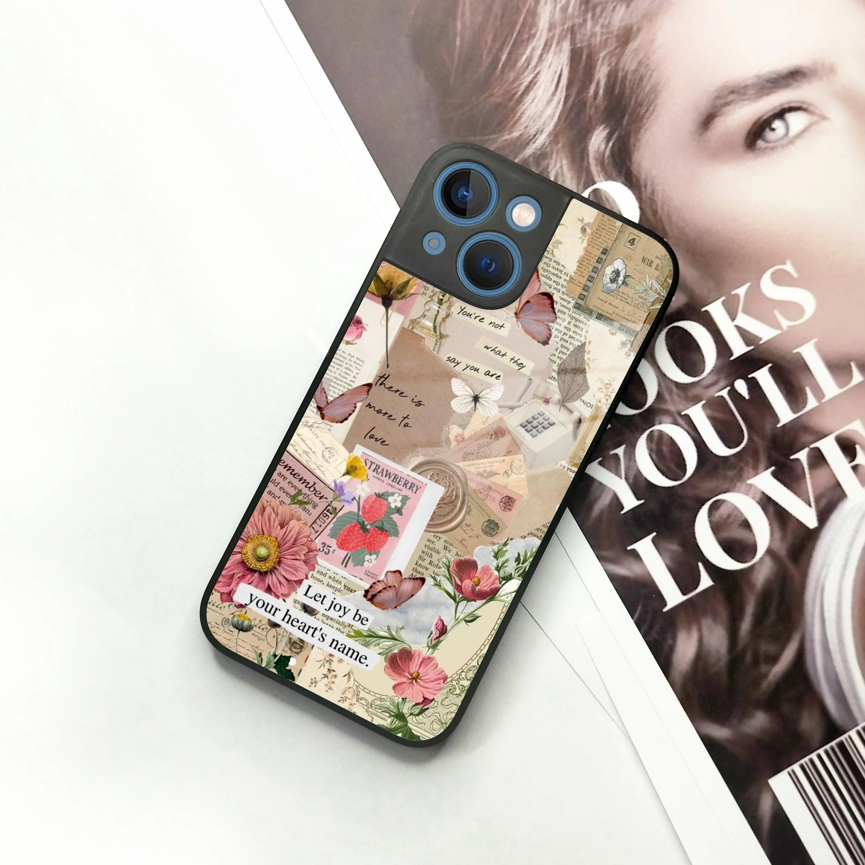 Vintage Vibes Glass Case Cover For iPhone - ShopOnCliQ