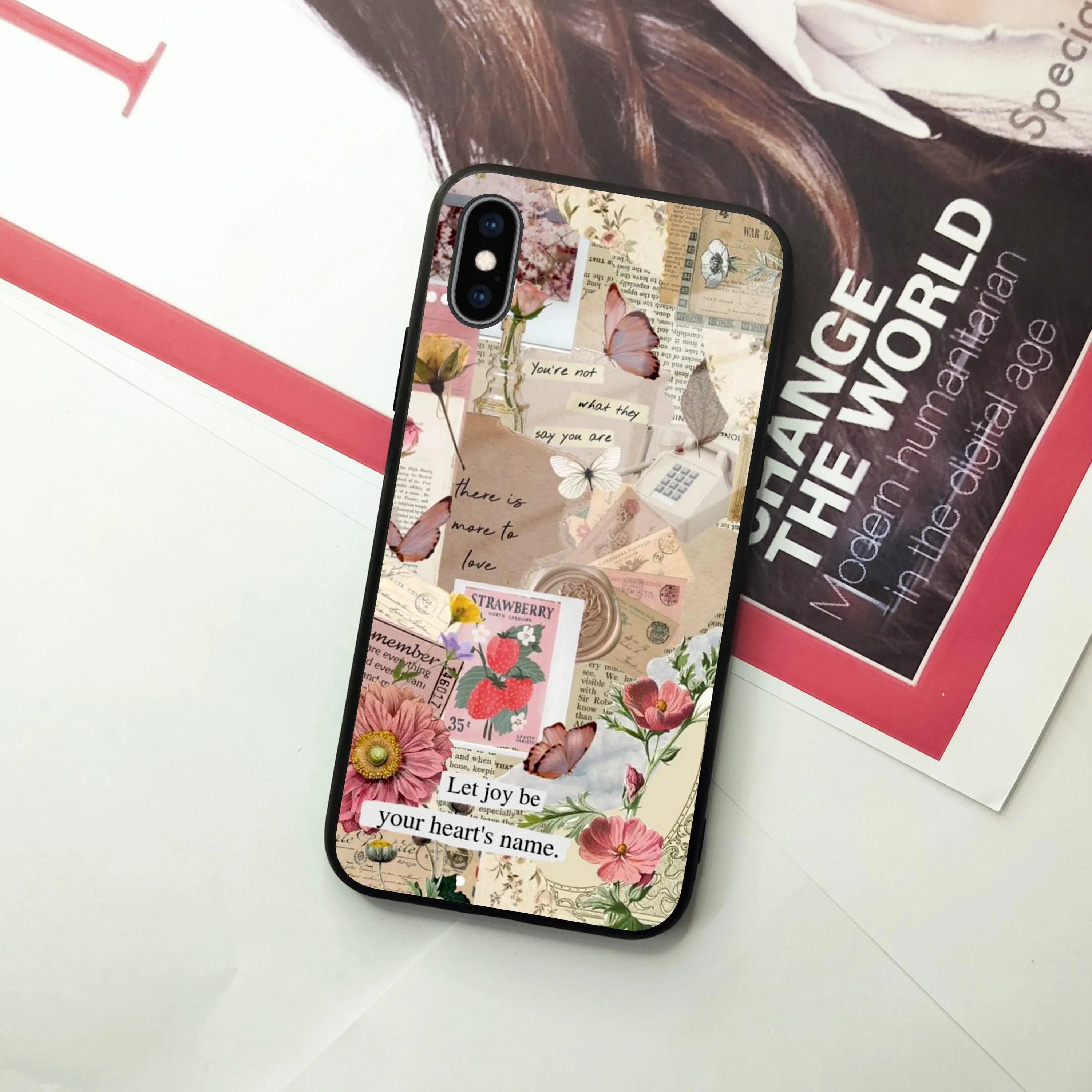 Vintage Vibes Glass Case Cover For iPhone - ShopOnCliQ