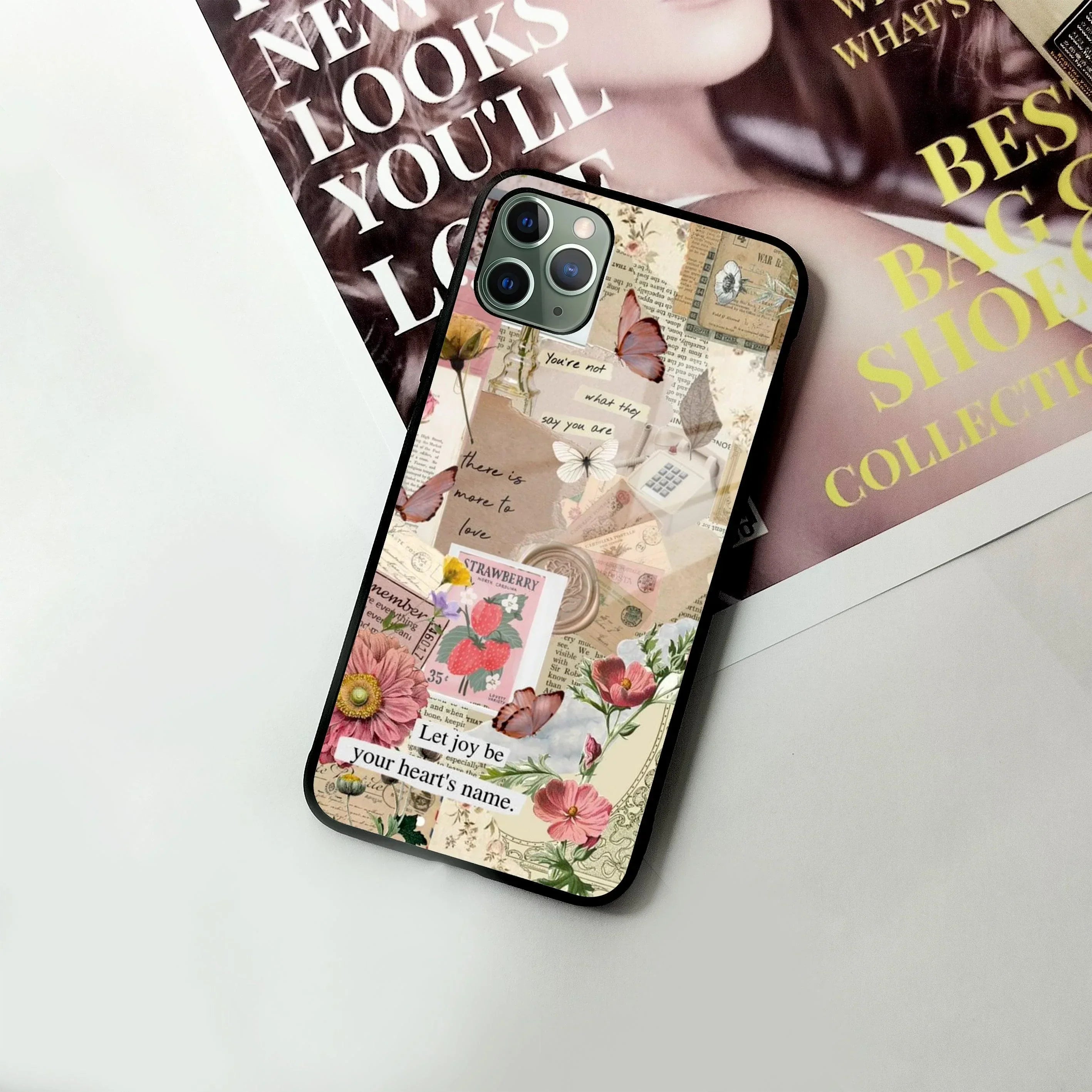 Vintage Vibes Glass Case Cover For iPhone - ShopOnCliQ