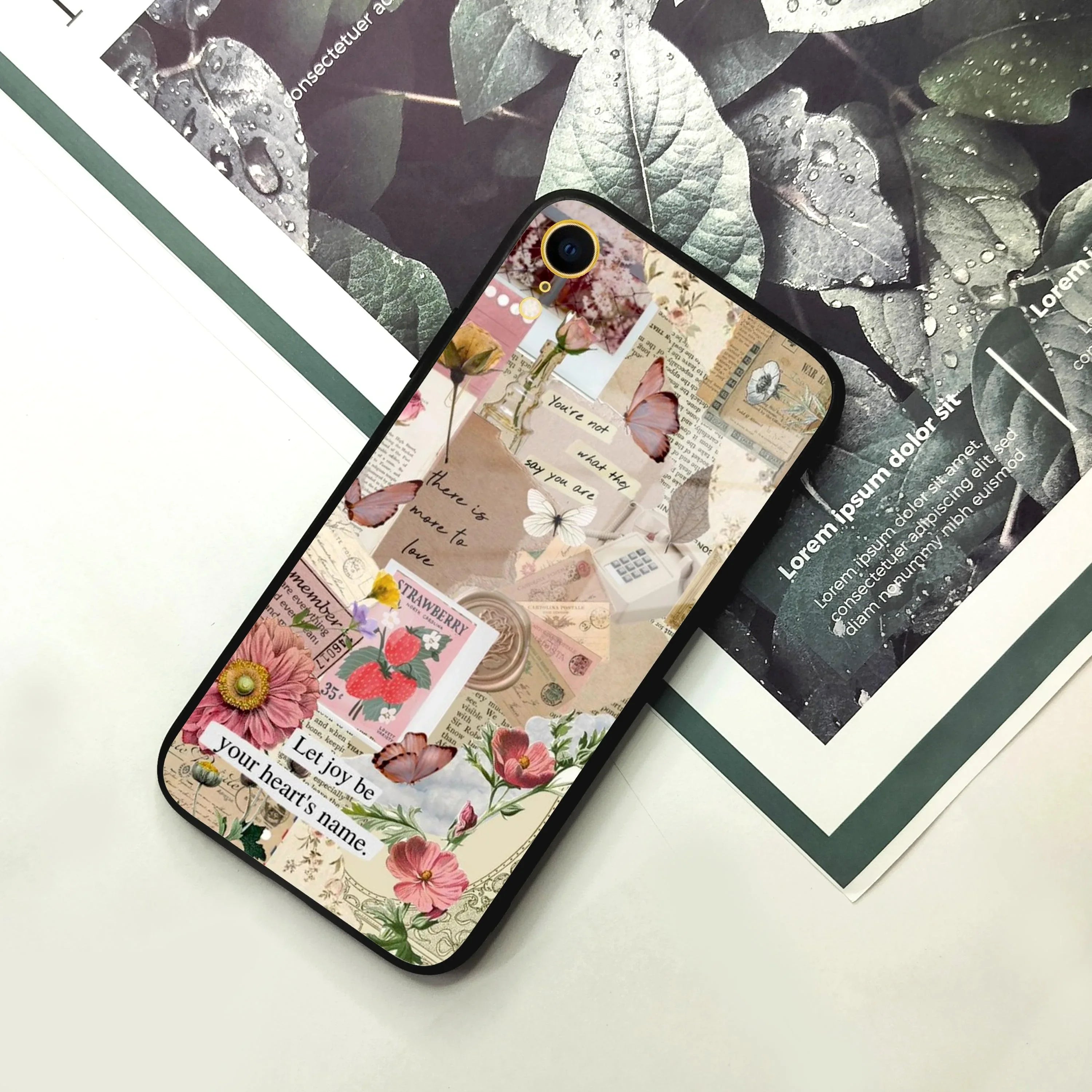 Vintage Vibes Glass Case Cover For iPhone - ShopOnCliQ