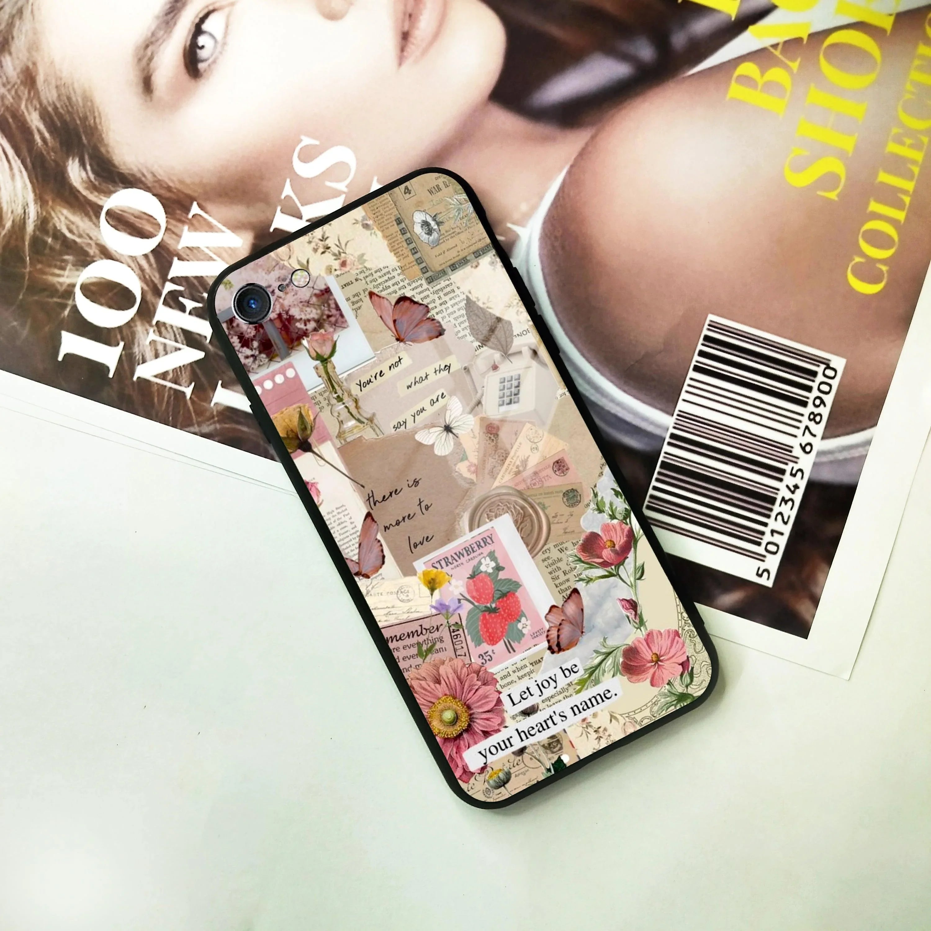 Vintage Vibes Glass Case Cover For iPhone - ShopOnCliQ