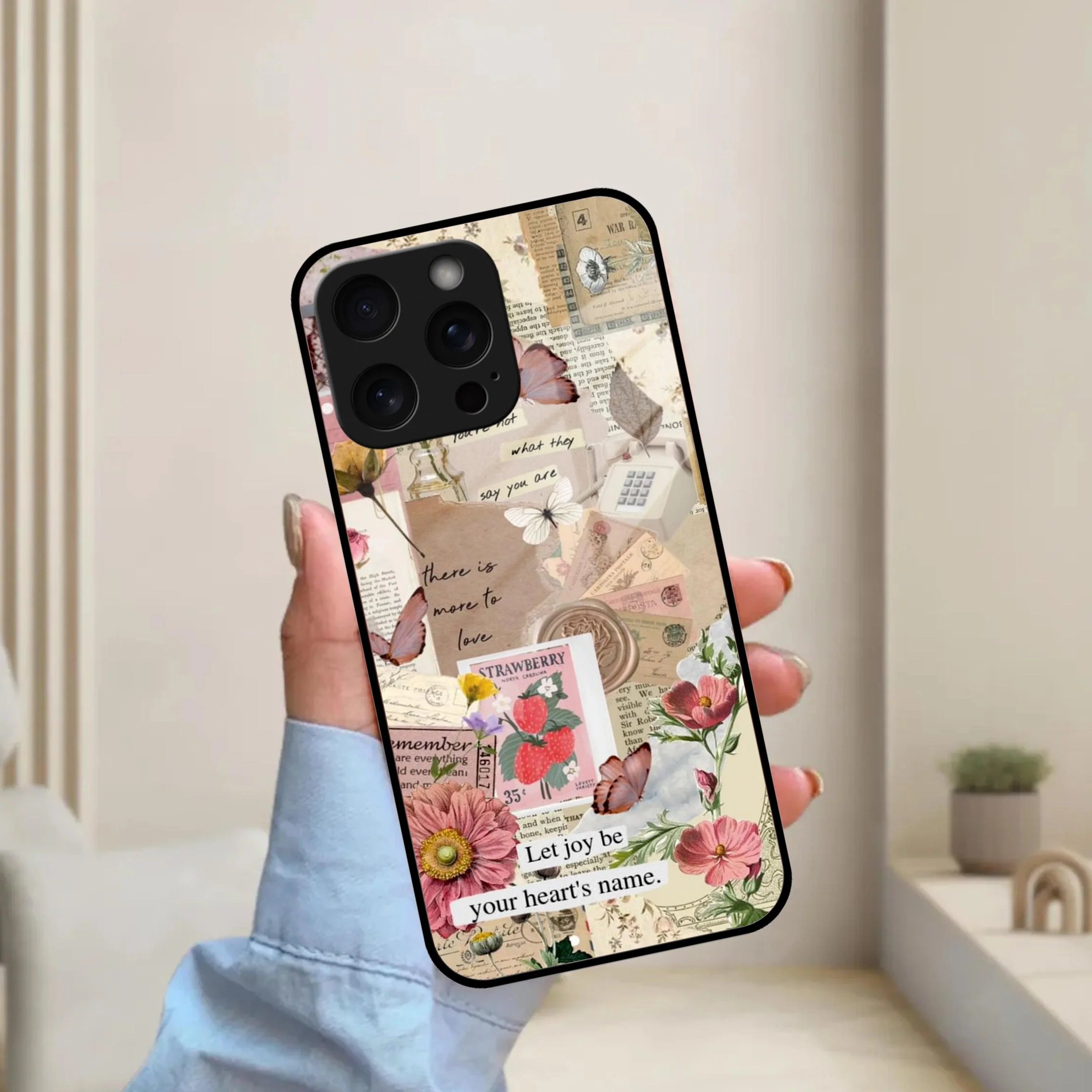 Vintage Vibes Glass Case Cover For iPhone - ShopOnCliQ