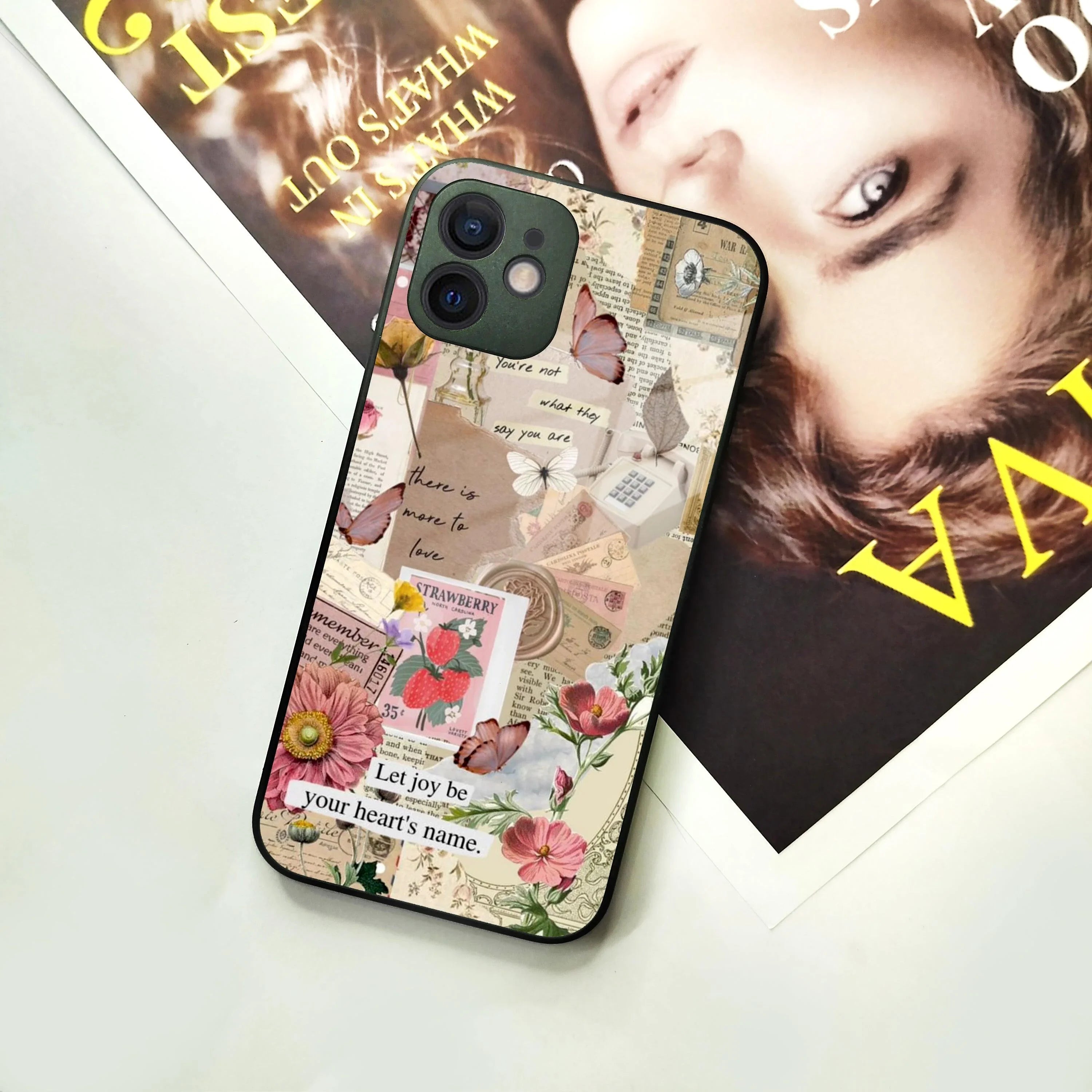 Vintage Vibes Glass Case Cover For iPhone - ShopOnCliQ