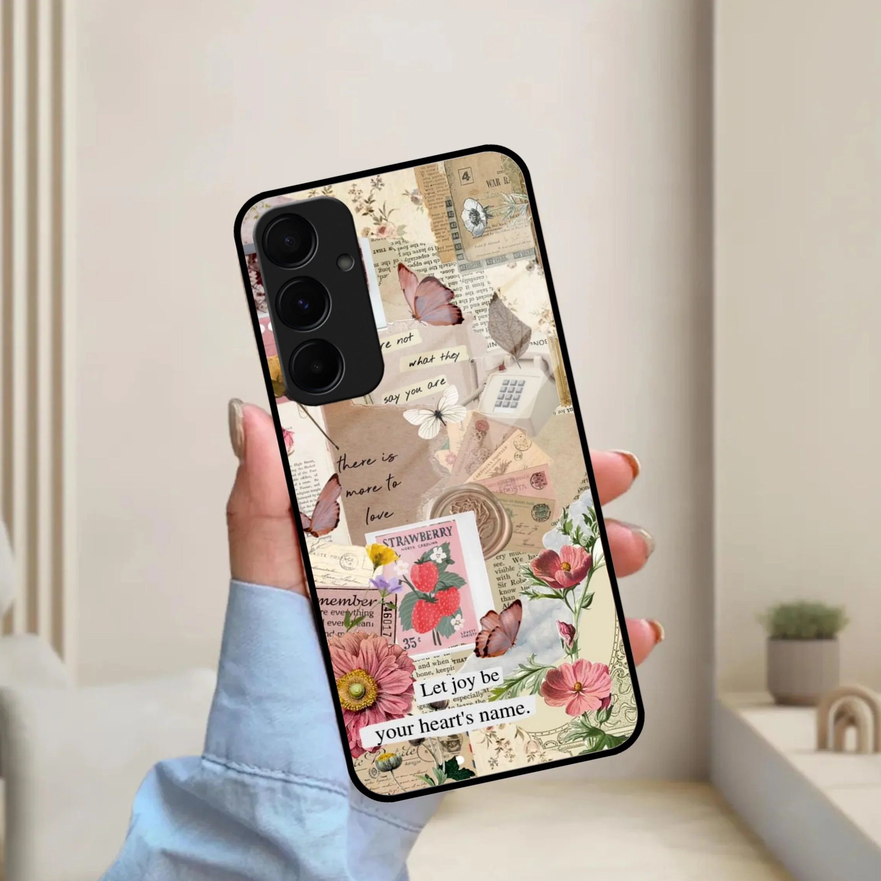 Vintage Vibes Glass Case Cover for Samsung - ShopOnCliQ