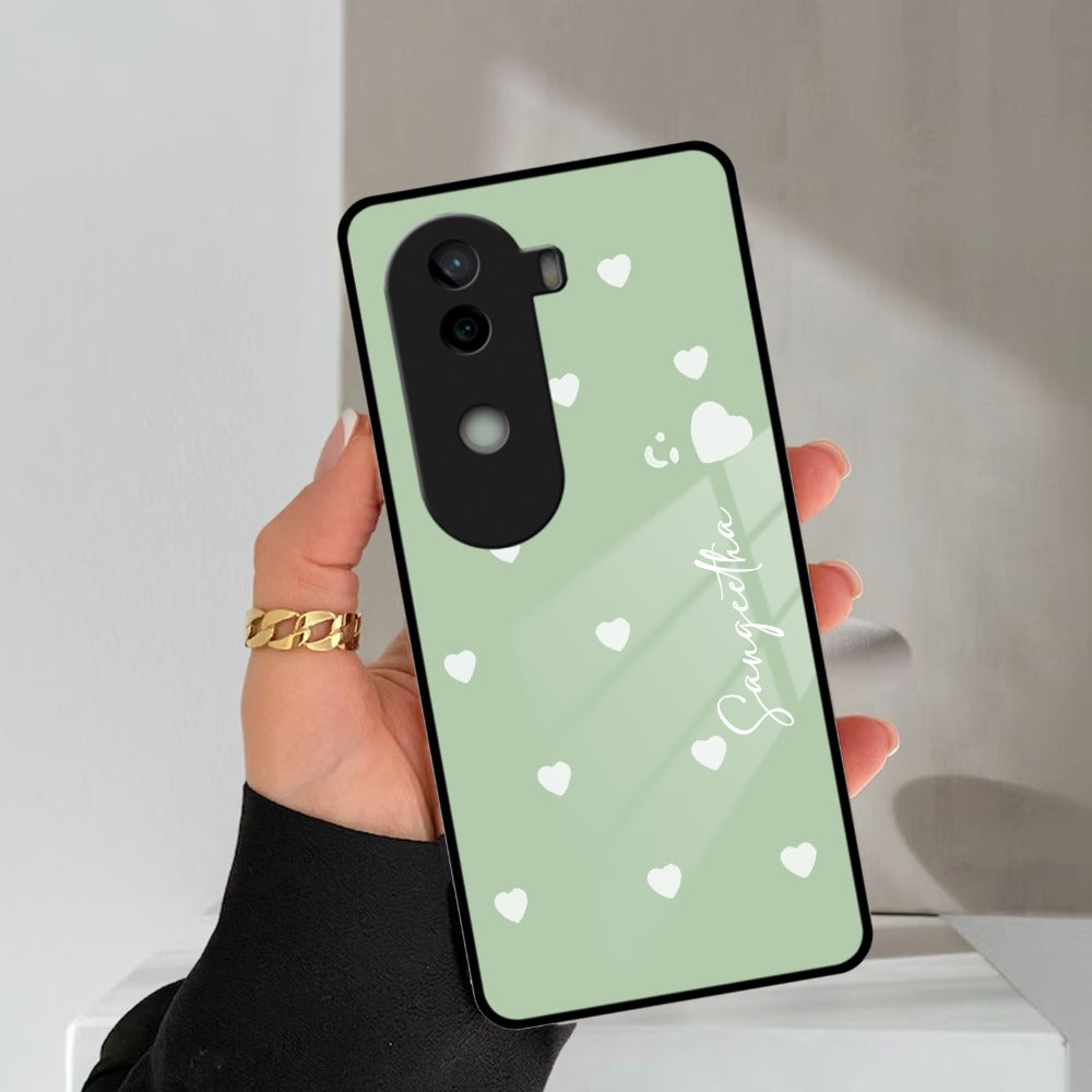 Be Loved Glossy Customised Metal Case Cover Mint Green For Vivo