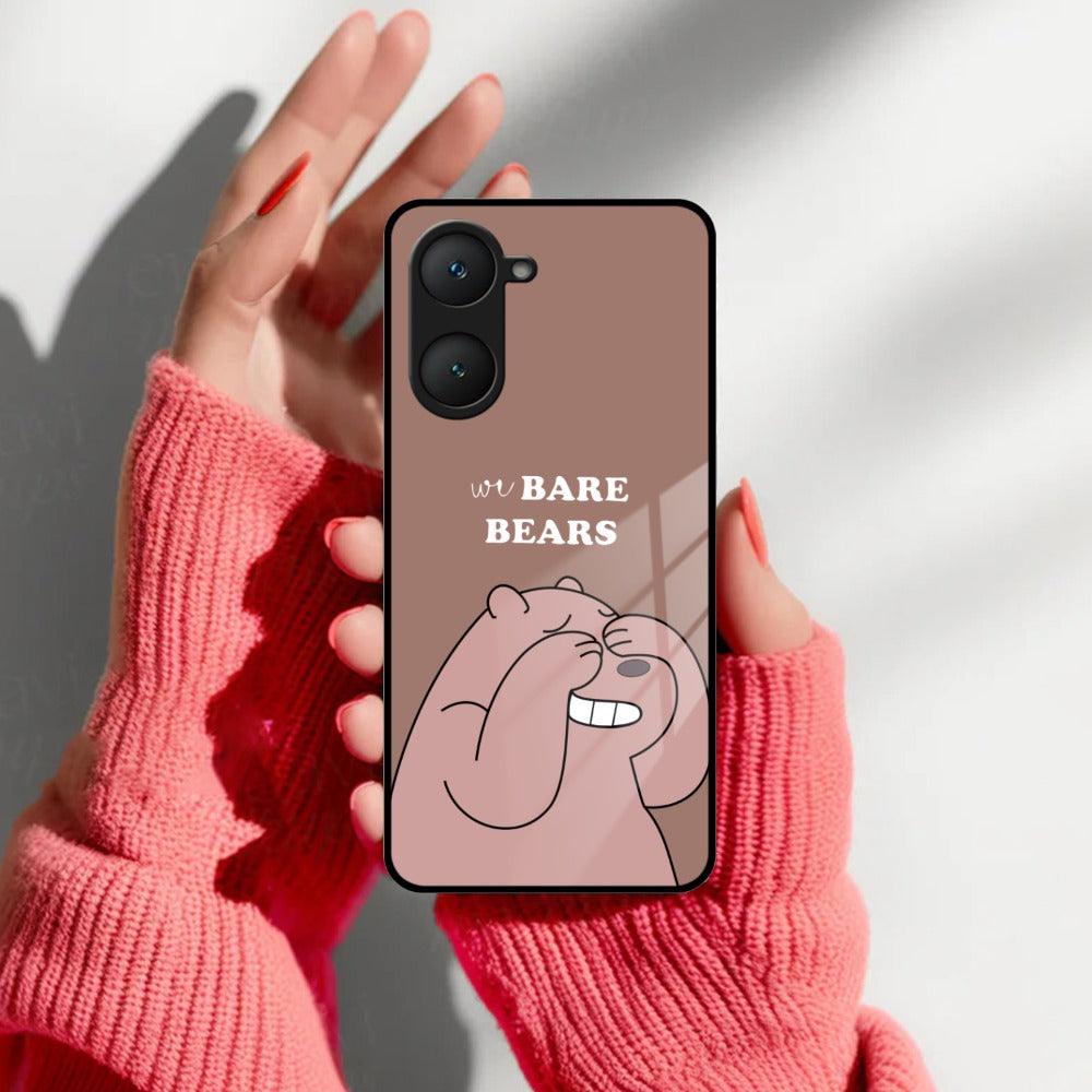 We Bare Bears Brown Glossy Metal Case Cover For Vivo