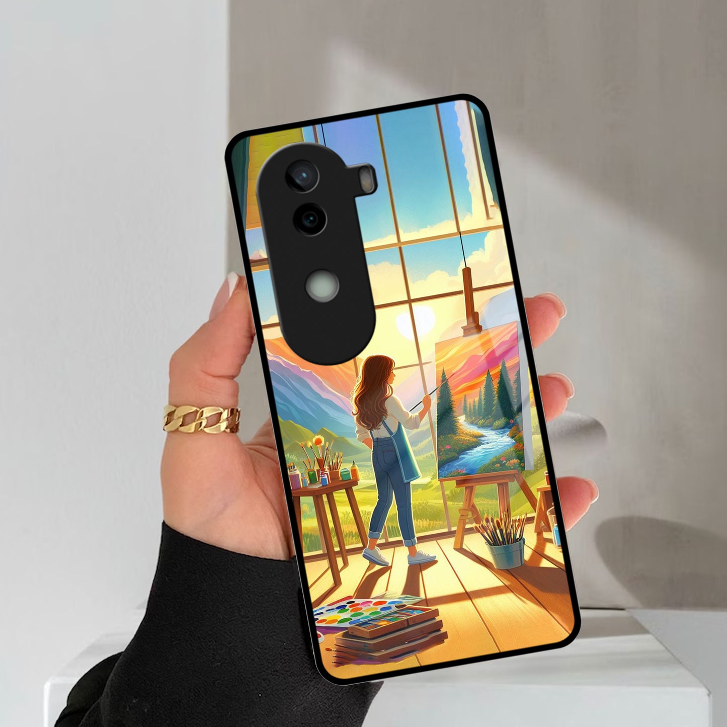 Canvas of Dreams Glossy Metal Case Cover For Vivo