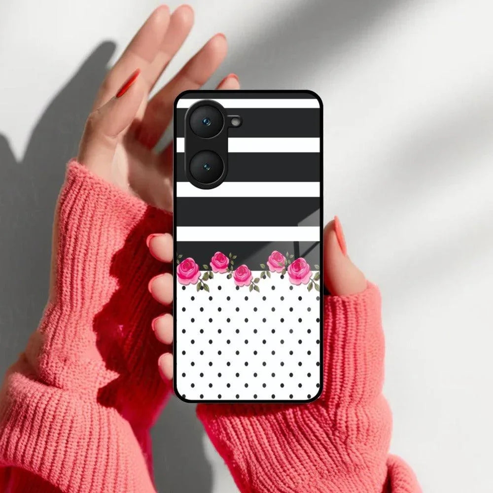 Elegant Rose Parad Glossy Metal Case Cover For iQOO - ShopOnCliQ