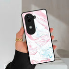 Fashion Marble Texture Glossy Metal Case Cover For Vivo - ShopOnCliQ