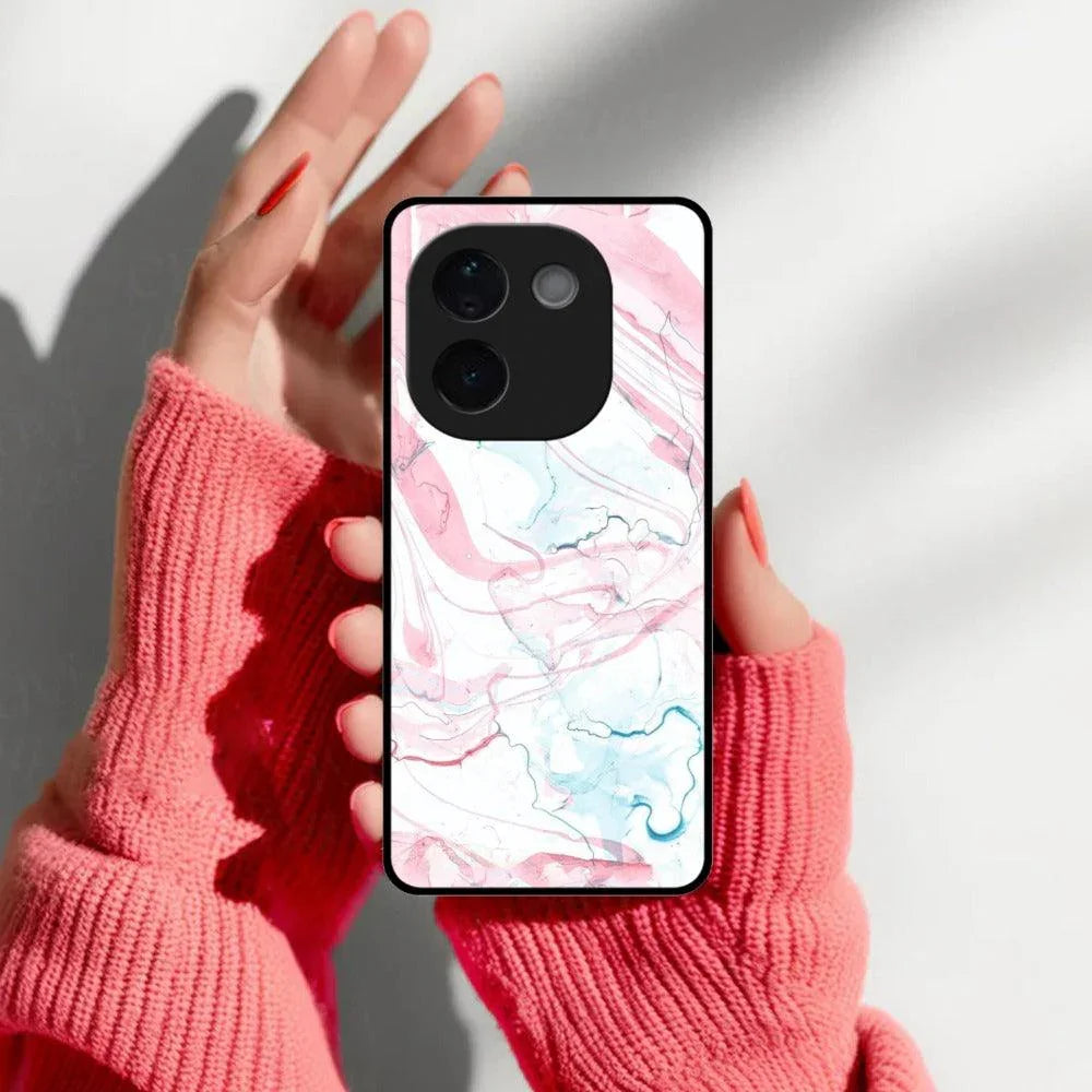 Fashion Marble Texture Glossy Metal Case Cover For Vivo - ShopOnCliQ