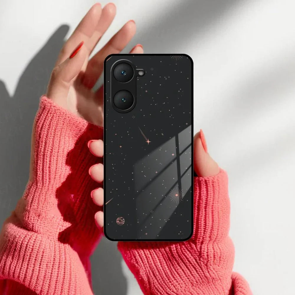 Celestial Design Glossy Metal Case Cover For iQOO - ShopOnCliQ