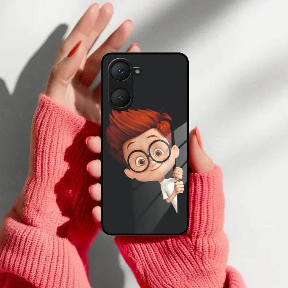 Cartoon Boy Glossy Metal Case Cover For Vivo - ShopOnCliQ