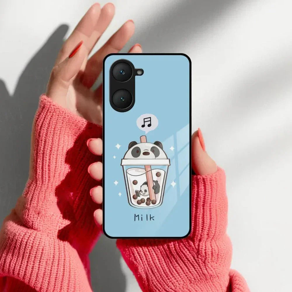 Cartoon Milk Tea We Bare Bears Glossy Metal Case Cover For Vivo - ShopOnCliQ