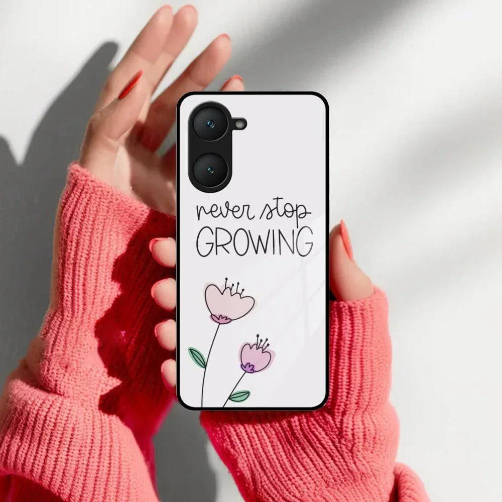 Never Stop Growing Glossy Metal Case Cover For Vivo - ShopOnCliQ