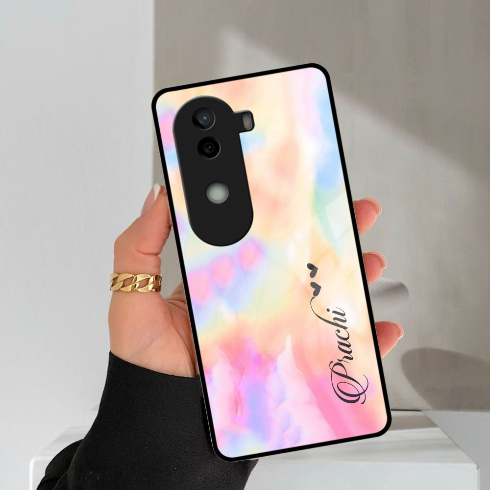 Customized Rainbow Glossy Metal Case Cover For Vivo