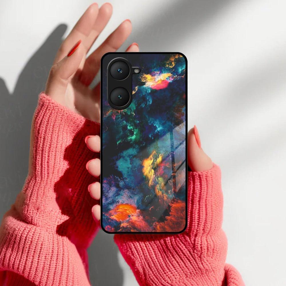 Multicolor Glossy Metal Case Cover For iQOO - ShopOnCliQ