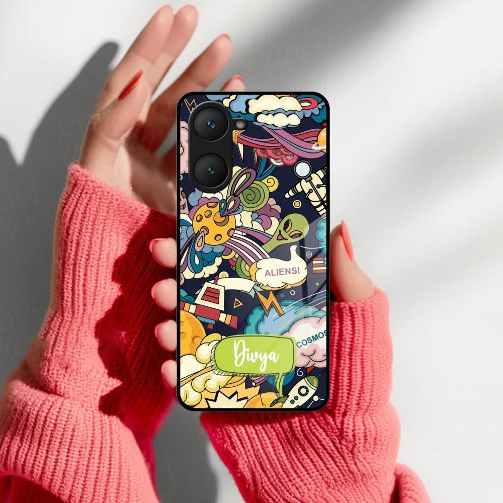 Space Glossy Metal Case Cover For iQOO - ShopOnCliQ