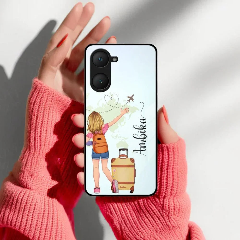 Travel Glossy Metal Case Cover For iQOO - ShopOnCliQ