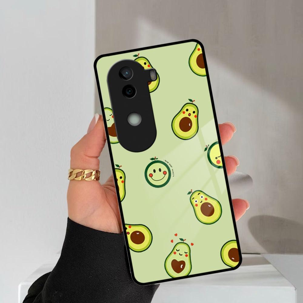 Cute Avocado Glossy Metal Case Cover For Vivo - ShopOnCliQ