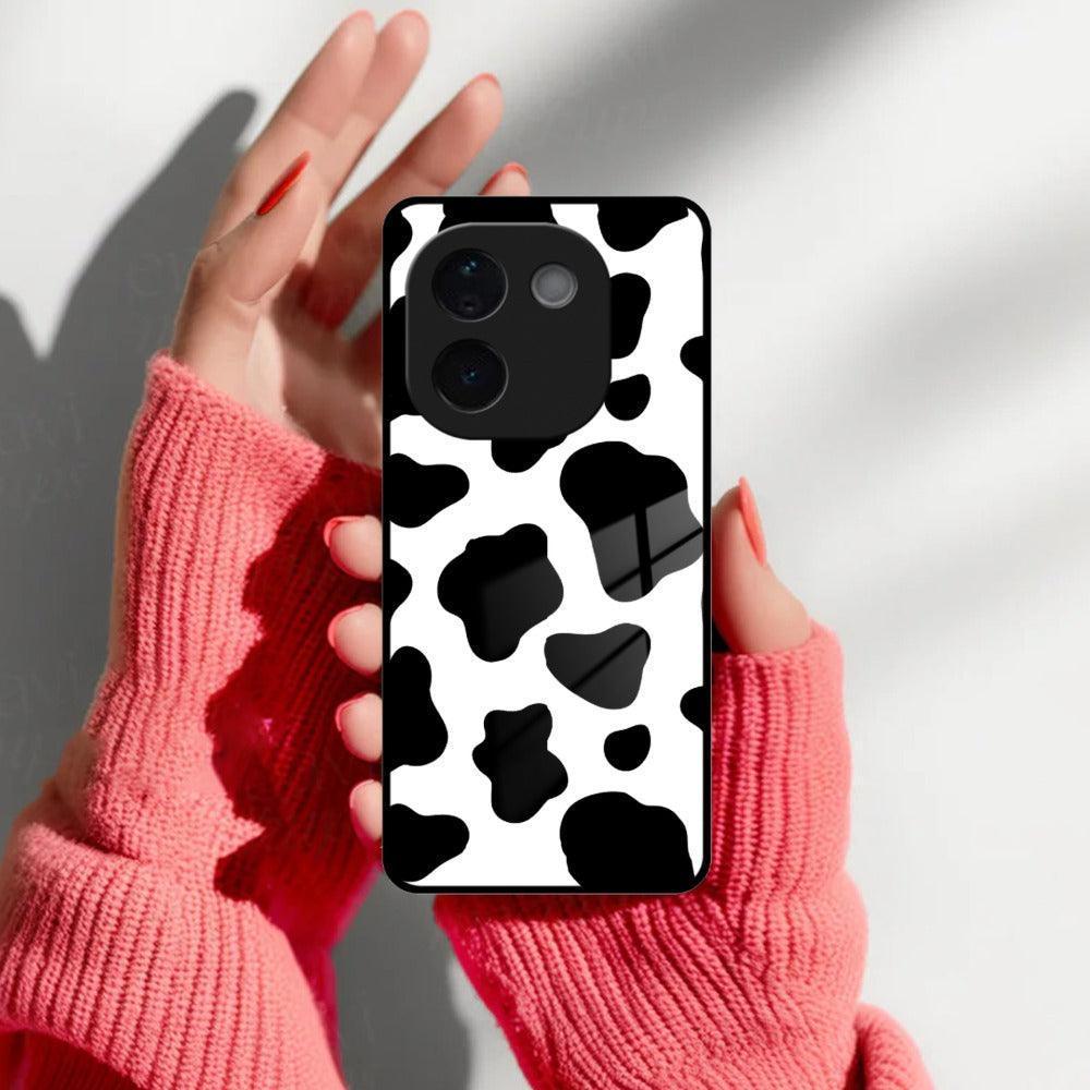 Cow Print Glass Phone Case And Cover For Vivo - ShopOnCliQ