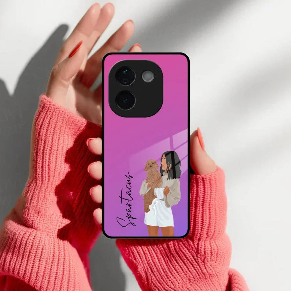 Customize Pet Name Glass Case For Vivo - ShopOnCliQ