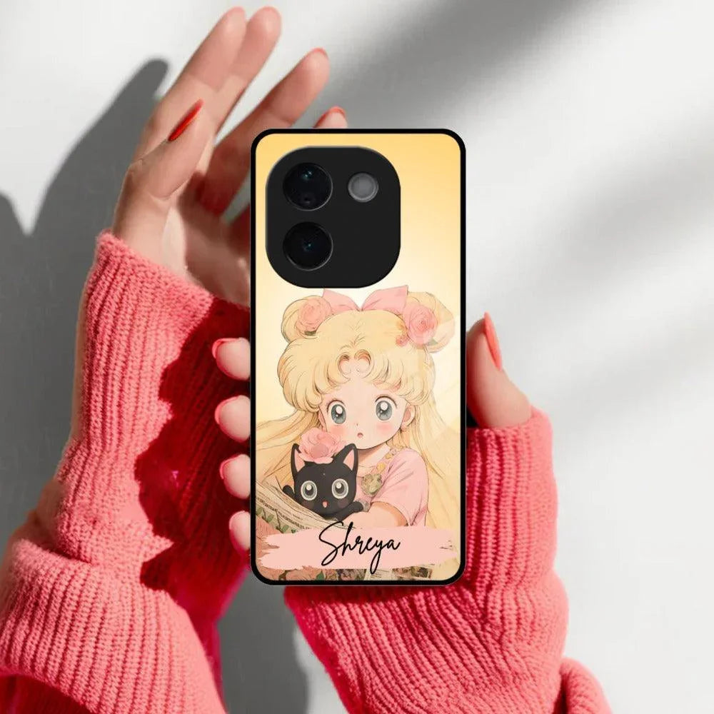 Lovely Sailor Moon Customize Glass Case Cover For iQOO - ShopOnCliQ