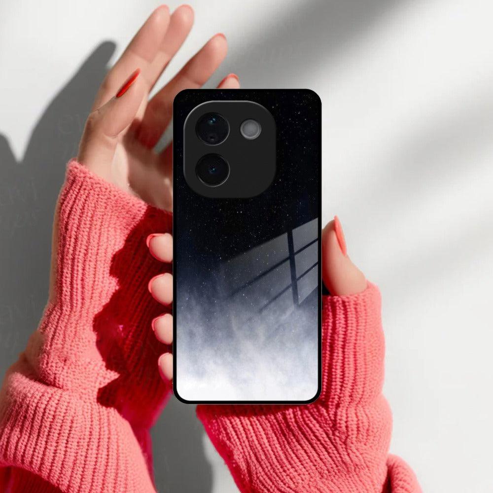 Moon Galaxy Glass Phone Case For Vivo
