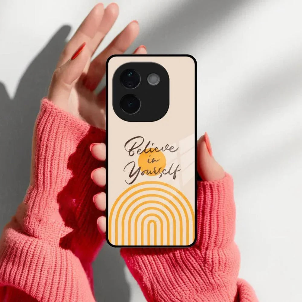 Believe In Yourself Glass Case Cover For Vivo - ShopOnCliQ
