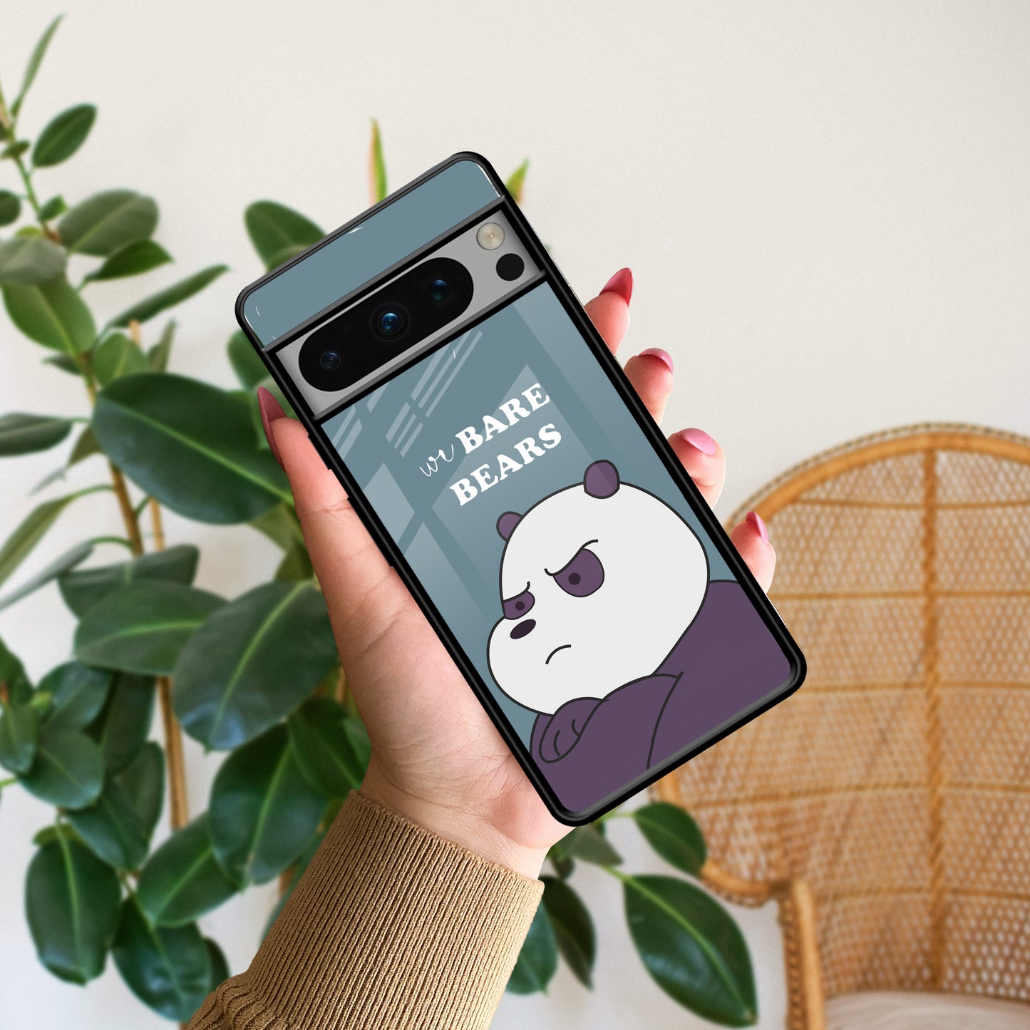 We Bare Bears Blue Glossy Metal Case Cover For Google ShopOnCliQ