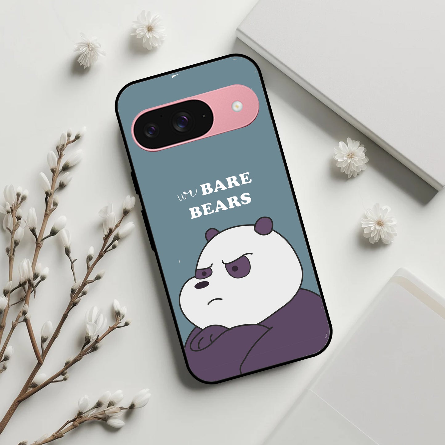 We Bare Bears Blue Glossy Metal Case Cover For Google ShopOnCliQ