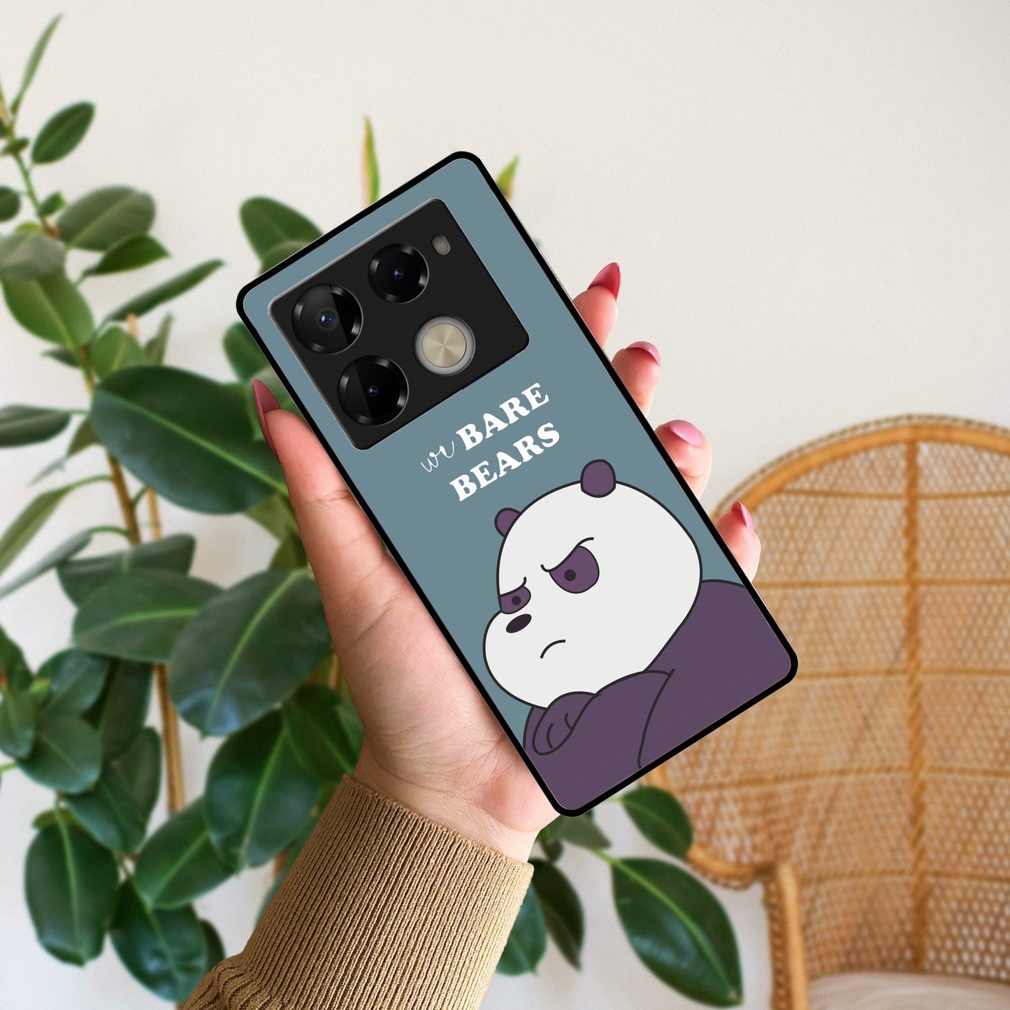 We Bare Bears Blue Glossy Metal Case Cover For Infinix - ShopOnCliQ