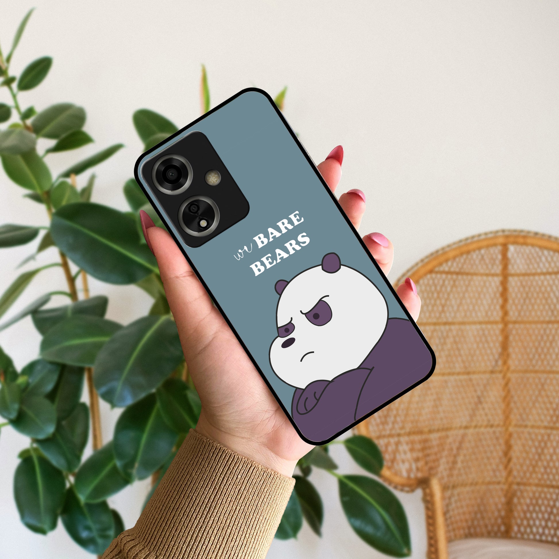 We Bare Bears Blue Glossy Metal Case Cover For Oppo ShopOnCliQ