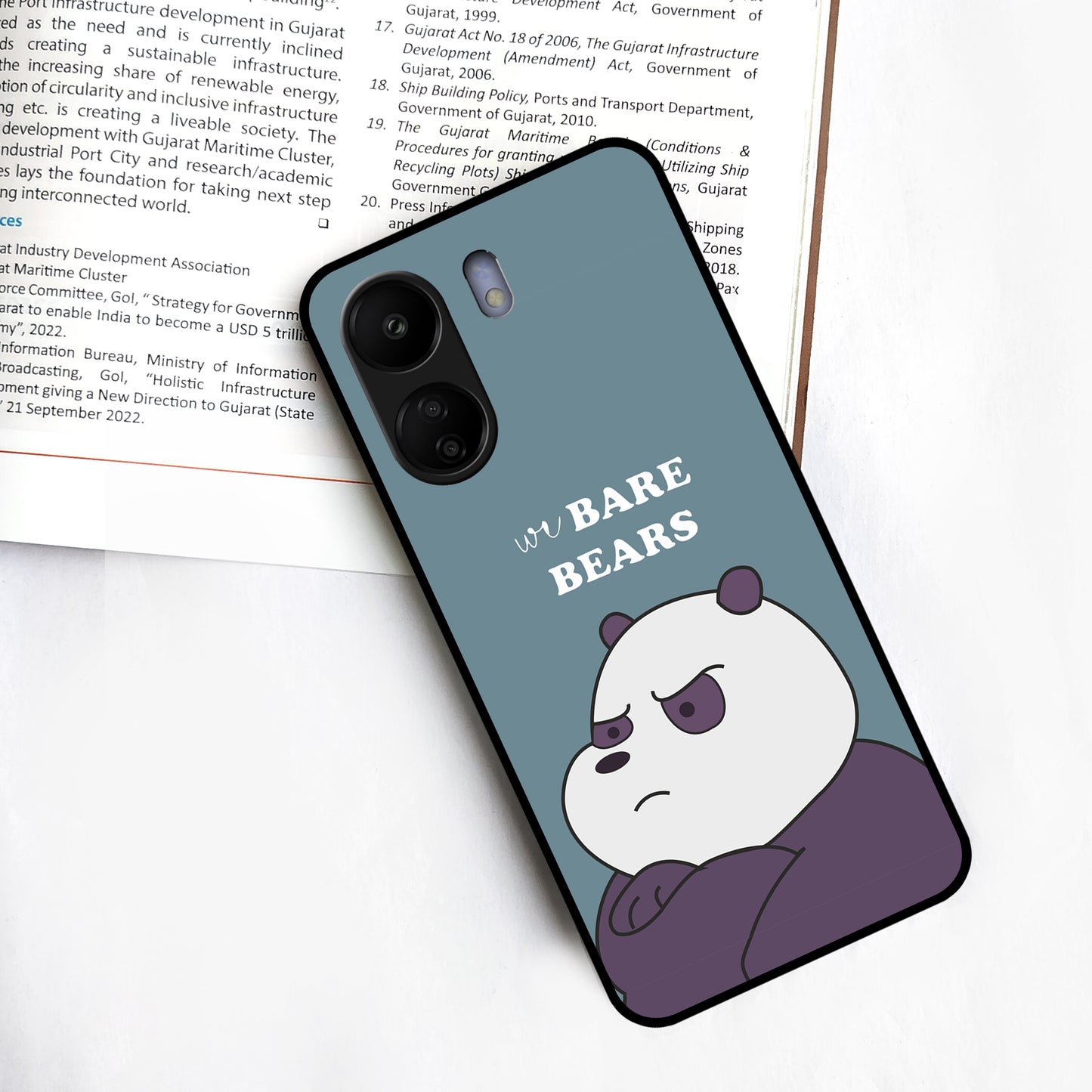 We Bare Bears Blue Glossy Metal Case Cover For Redmi ShopOnCliQ