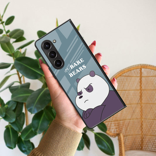 We Bare Bears Blue Glossy Metal Case Cover For Samsung