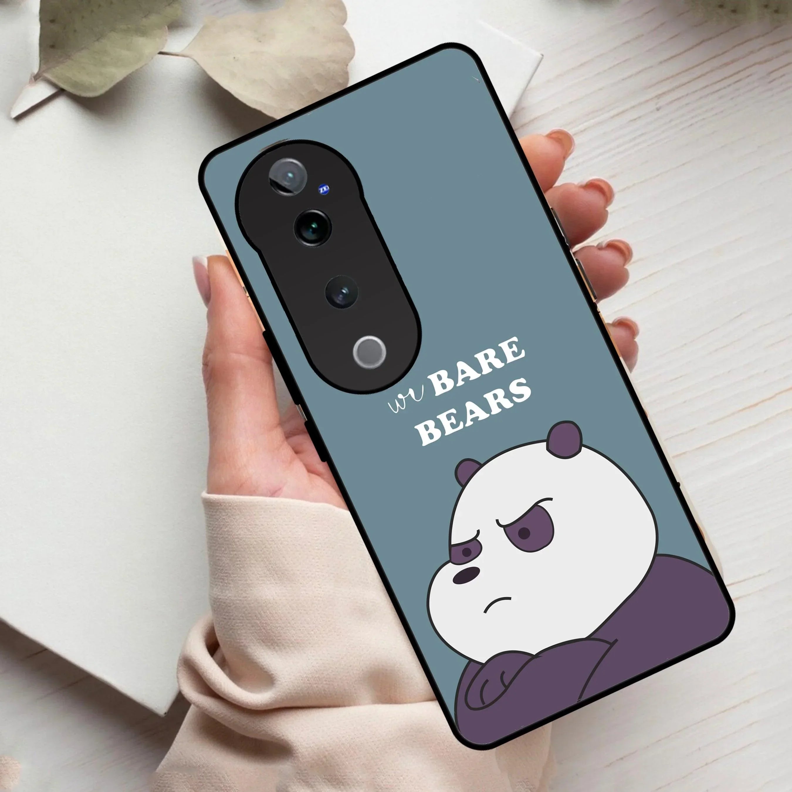 We Bare Bears Blue Glossy Metal Case Cover For Vivo - ShopOnCliQ