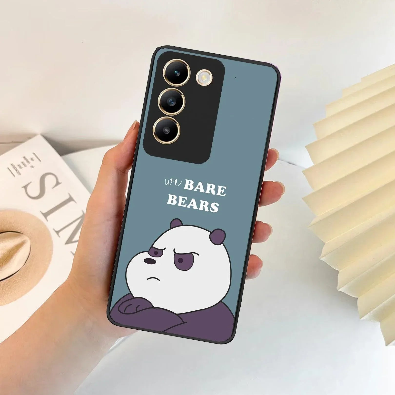 We Bare Bears Blue Glossy Metal Case Cover For Vivo - ShopOnCliQ
