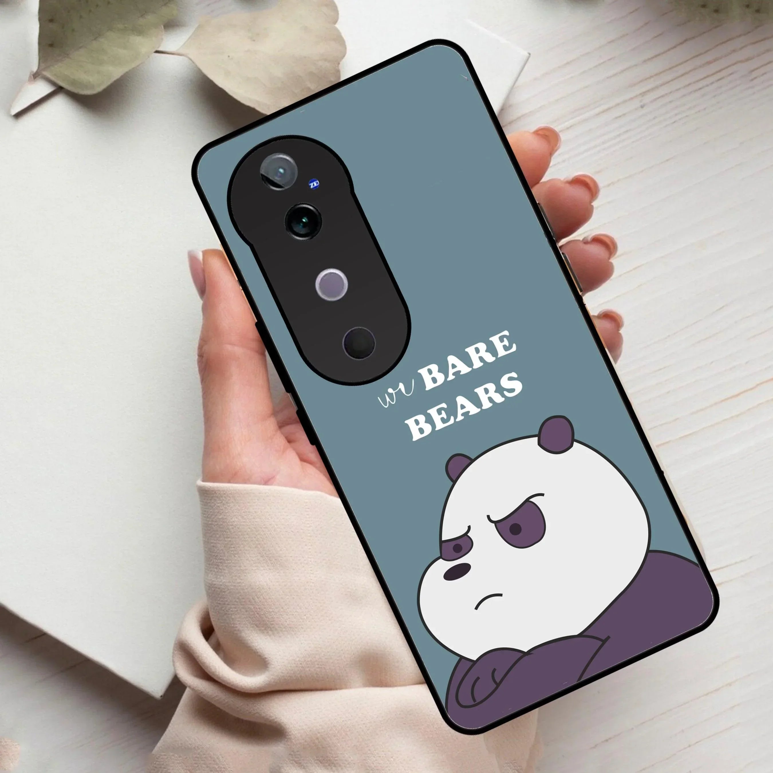 We Bare Bears Blue Glossy Metal Case Cover For Vivo - ShopOnCliQ