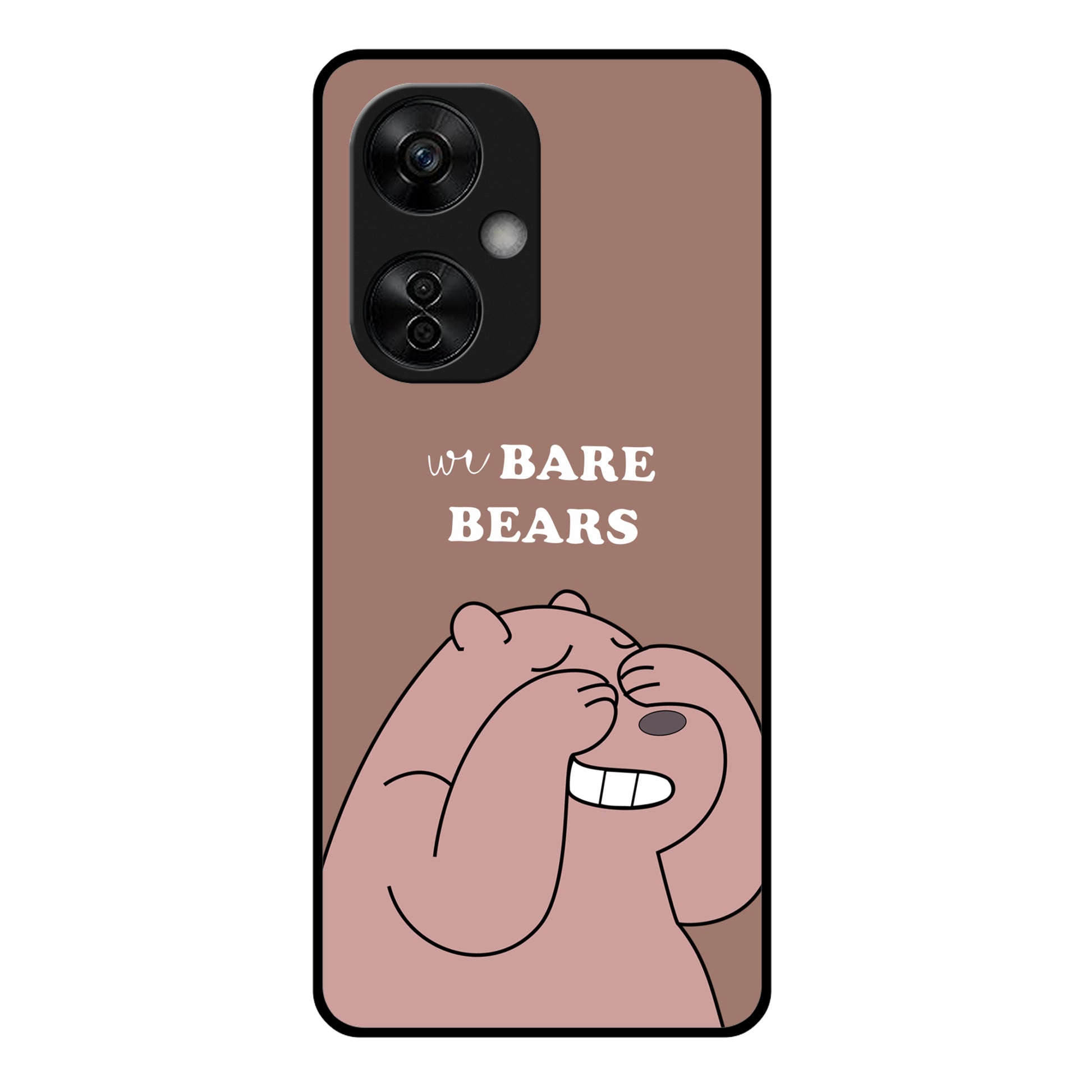 We Bare Bears Brown Glossy Metal Case Cover For OnePlus ShopOnCliQ