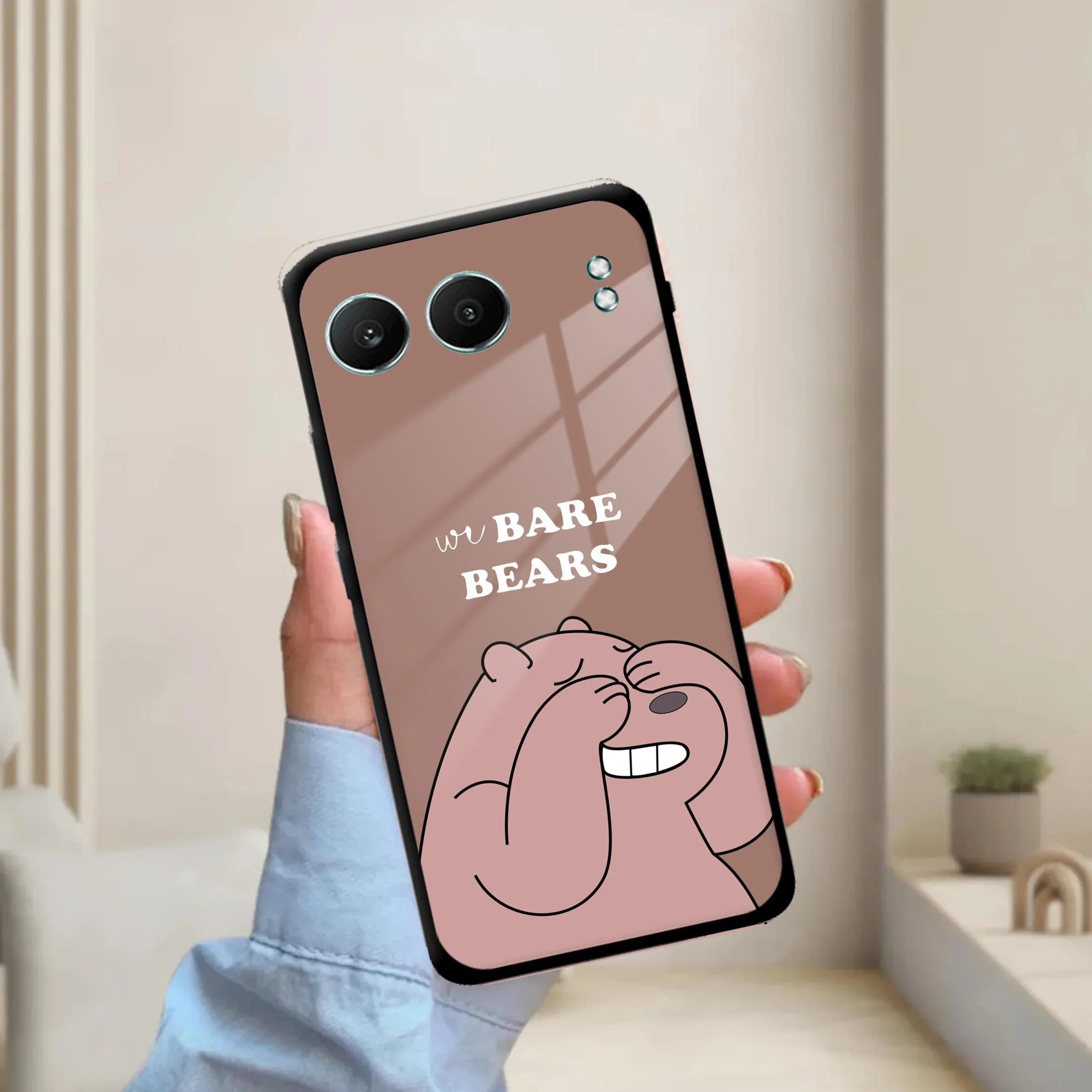 We Bare Bears Brown Glossy Metal Case Cover For OnePlus - ShopOnCliQ