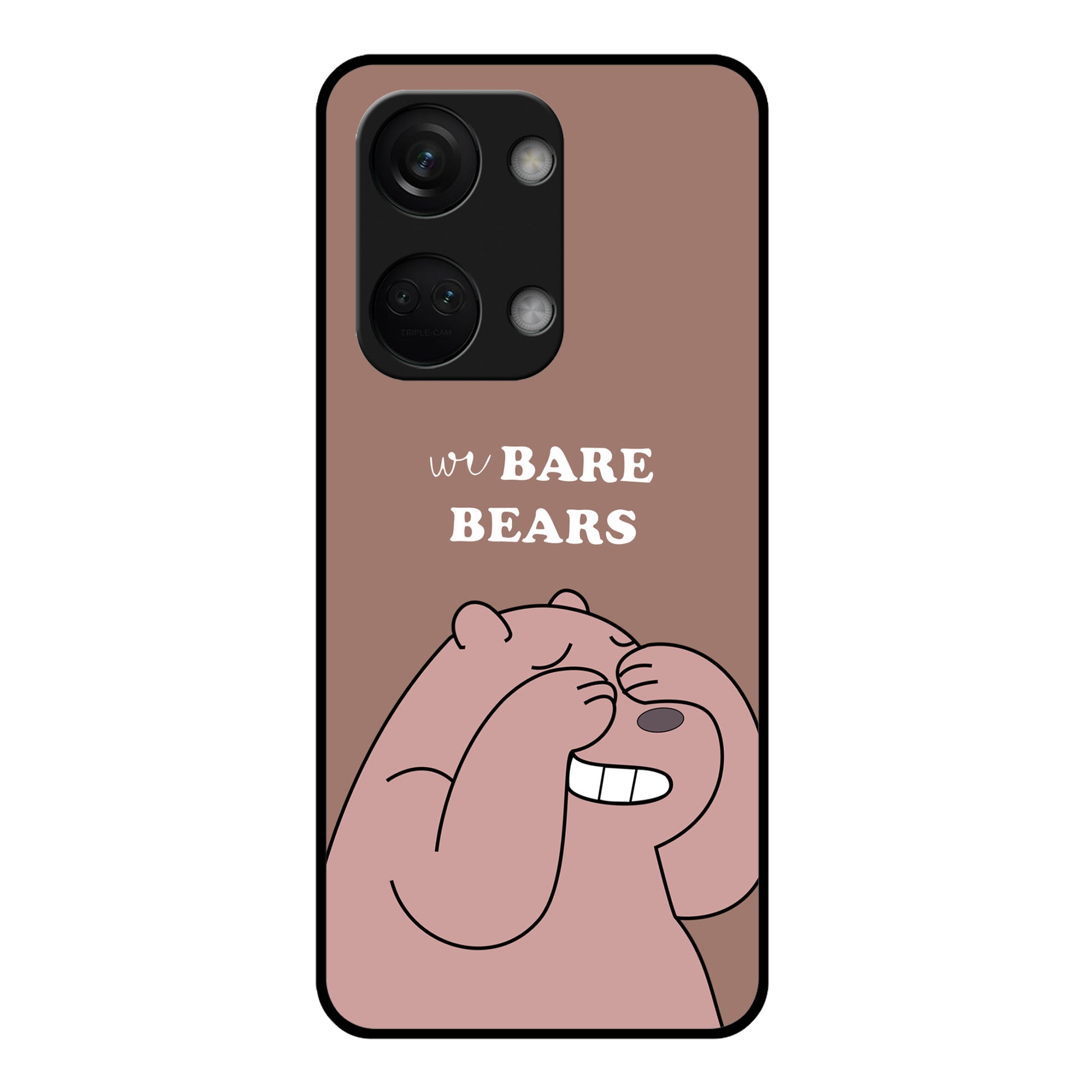 We Bare Bears Brown Glossy Metal Case Cover For OnePlus ShopOnCliQ