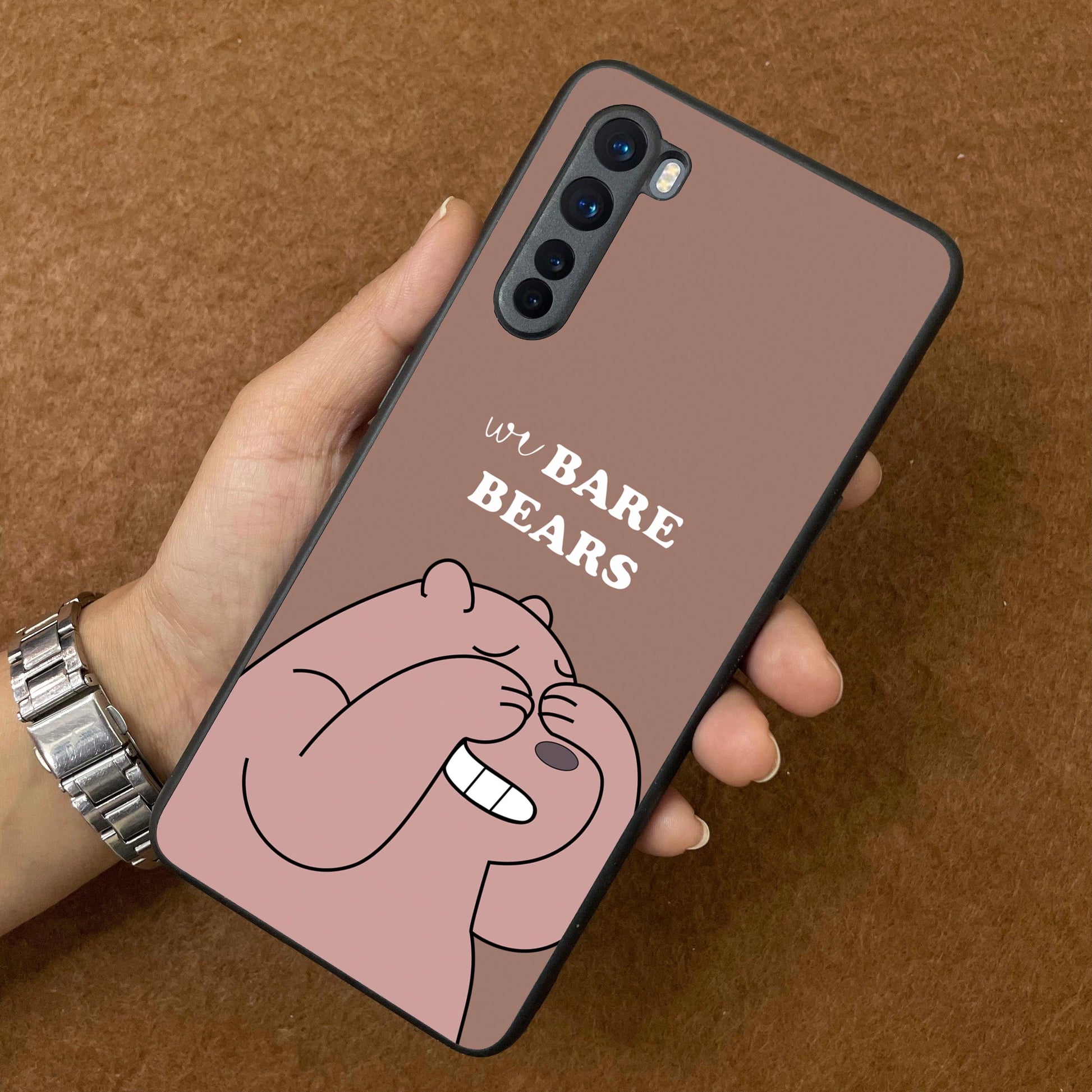 We Bare Bears Brown Glossy Metal Case Cover For OnePlus ShopOnCliQ