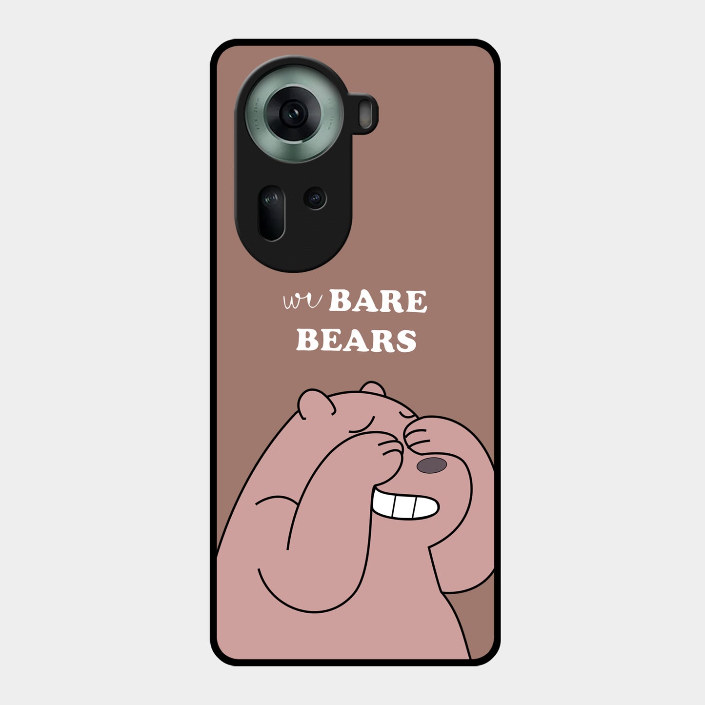 We Bare Bears Brown Glossy Metal Case Cover For Oppo ShopOnCliQ