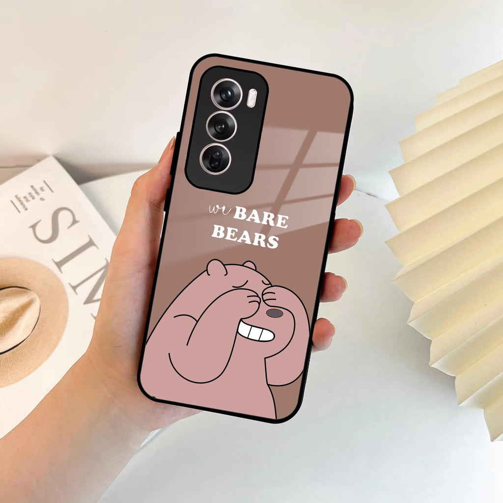 We Bare Bears Brown Glossy Metal Case Cover For Oppo - ShopOnCliQ