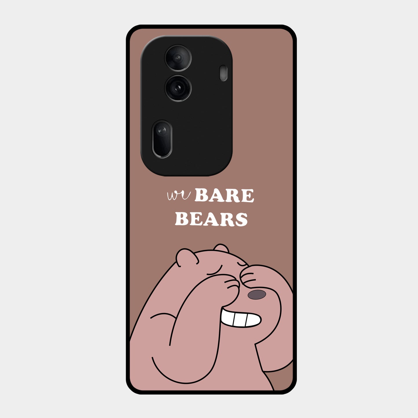 We Bare Bears Brown Glossy Metal Case Cover For Oppo ShopOnCliQ