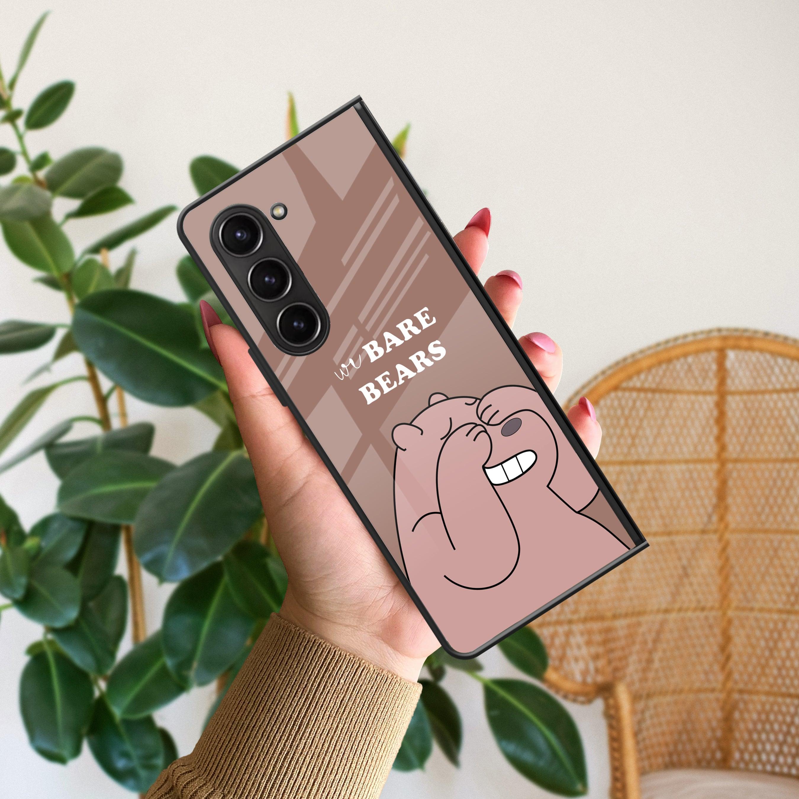 We Bare Bears Brown Glossy Metal Case Cover For Samsung - ShopOnCliQ