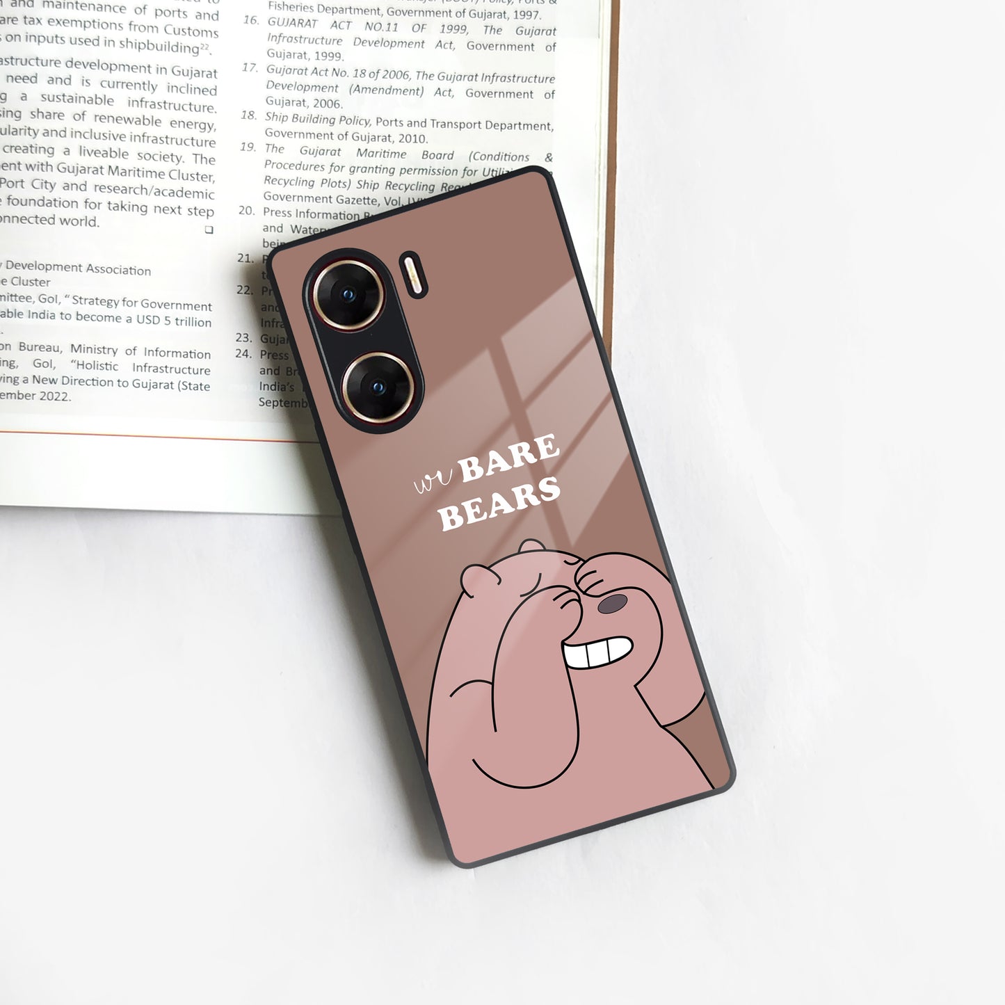 We Bare Bears Brown Glossy Metal Case Cover For Vivo ShopOnCliQ