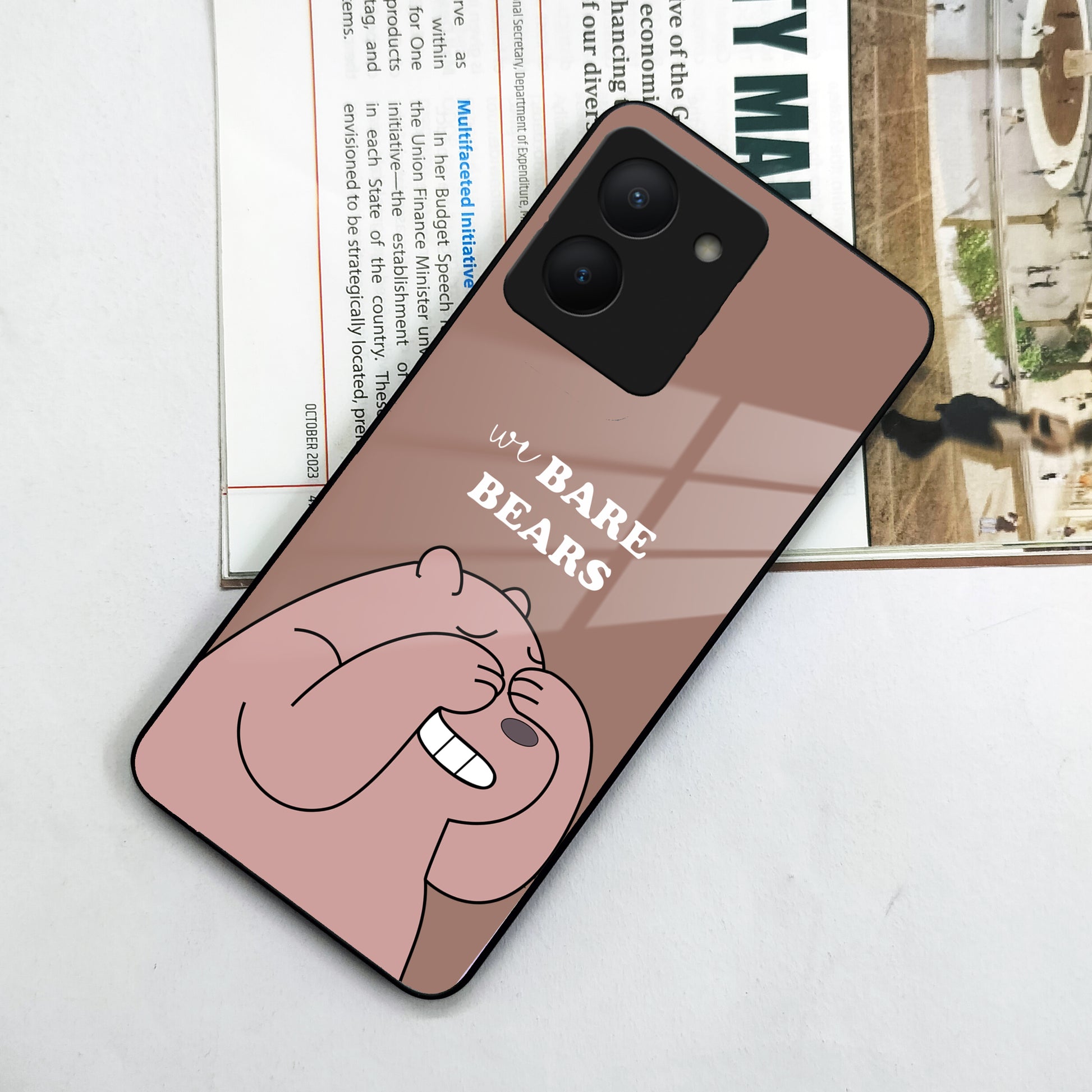 We Bare Bears Brown Glossy Metal Case Cover For Vivo ShopOnCliQ